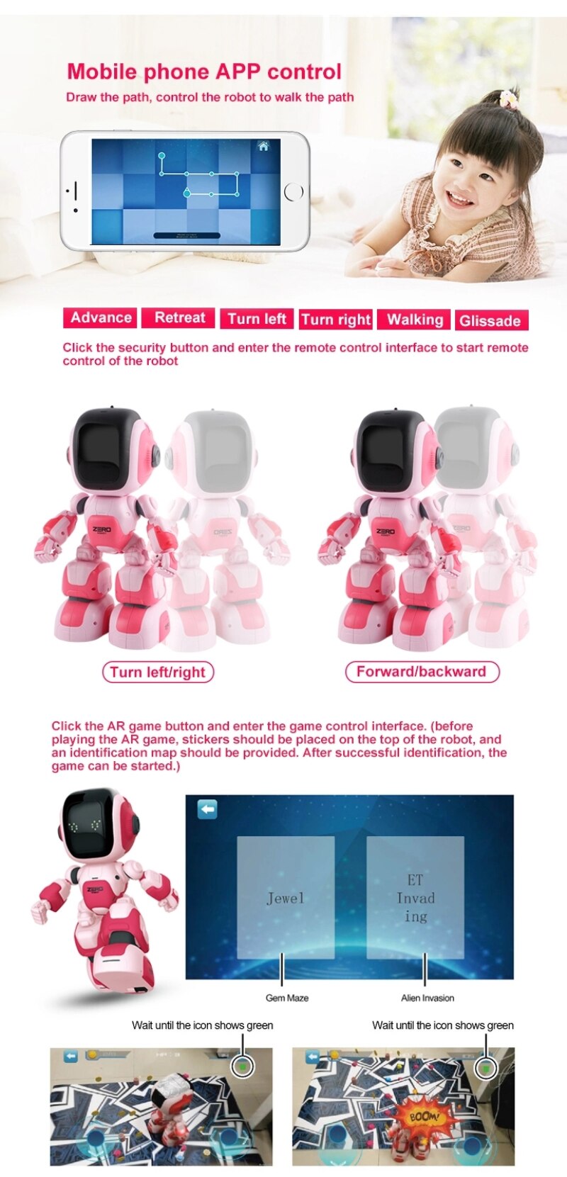 Multifunction Smart Robot Voice Control Singing Dancing Robot Children's Educational Toys Early Education Robot RC Robot Gifts